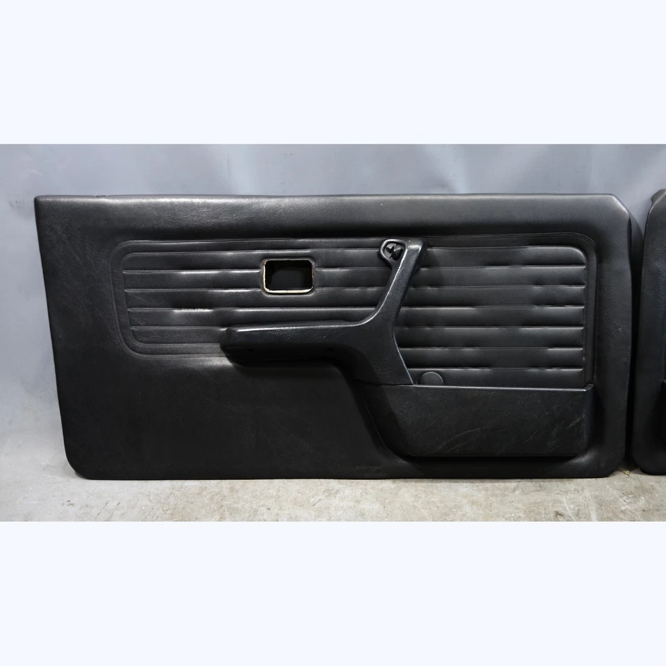 Reupholstered 87-93 BMW E30 3-Series Convertible Front Door Panel Pair Black - Image 3 of 4
