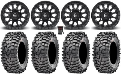 Fuel Vector MB 14'' Wheels 30'' Roxxzilla Tires Can-Am Renegade Outlander