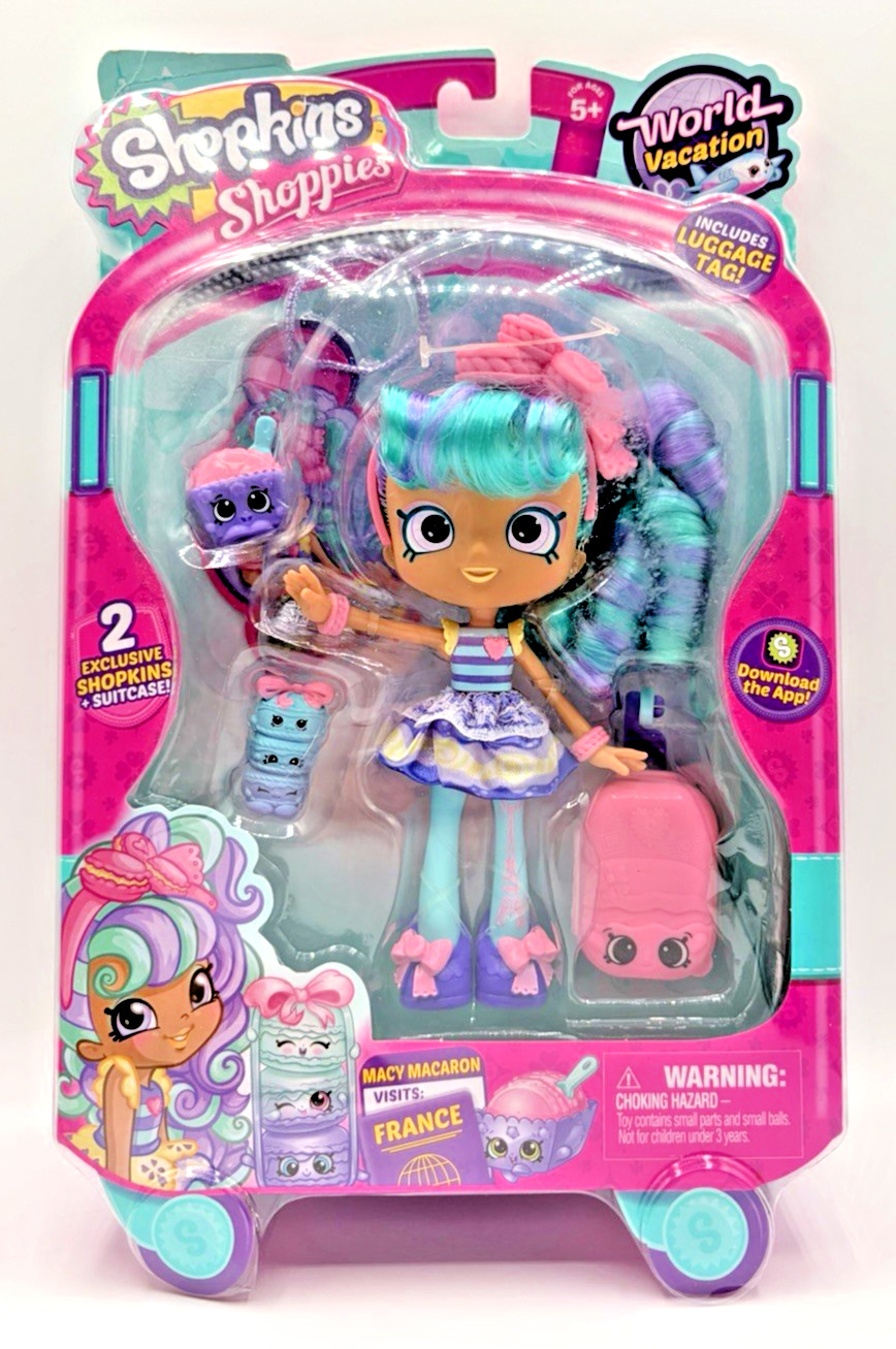 Shopkins Shoppies Doll Macy Macaron World Vacation France NR