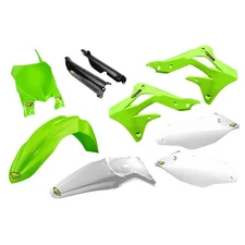 Cycra Powerflow Complete Plastic Kit Green/White For KAWASAKI KX450F 2013-2015