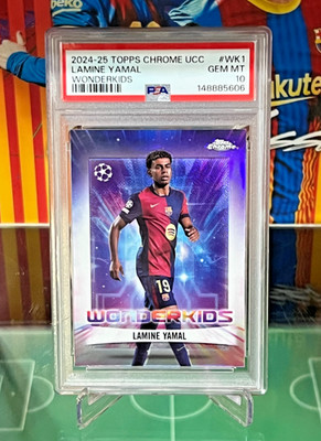 2024-25 Topps Chrome UCC Lamine Yamal Wonderkids #WK-1 PSA 10