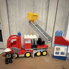 LEGO DUPLO Set #10592 Fire Truck Retired Set No Box or Manual Incomplete
