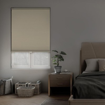 Cordless Blackout Cellular Shade 1.5in | Energy Saver | Ivory 64x33.5 in Outside