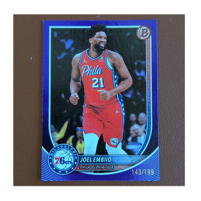 Topps 2025-26 Bowman U Chrome Basketball Joel Embiid 76ers #67 Purple /199