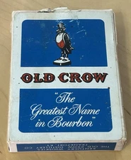 Vintage Old Crow Distillery Co. Bourbon Advertising Playing Cards FULL Deck EUC