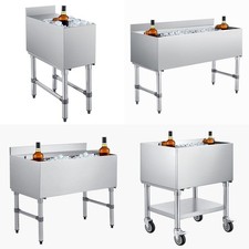 Uimoso 29.6-137.4 Qt Commercial Ice Bin w/Sliding Lid Underbar Ice Bin