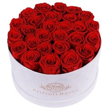 27 Flowers in a Luxury Suede Box, Birthday Gifts for Women, 27 Roses Red