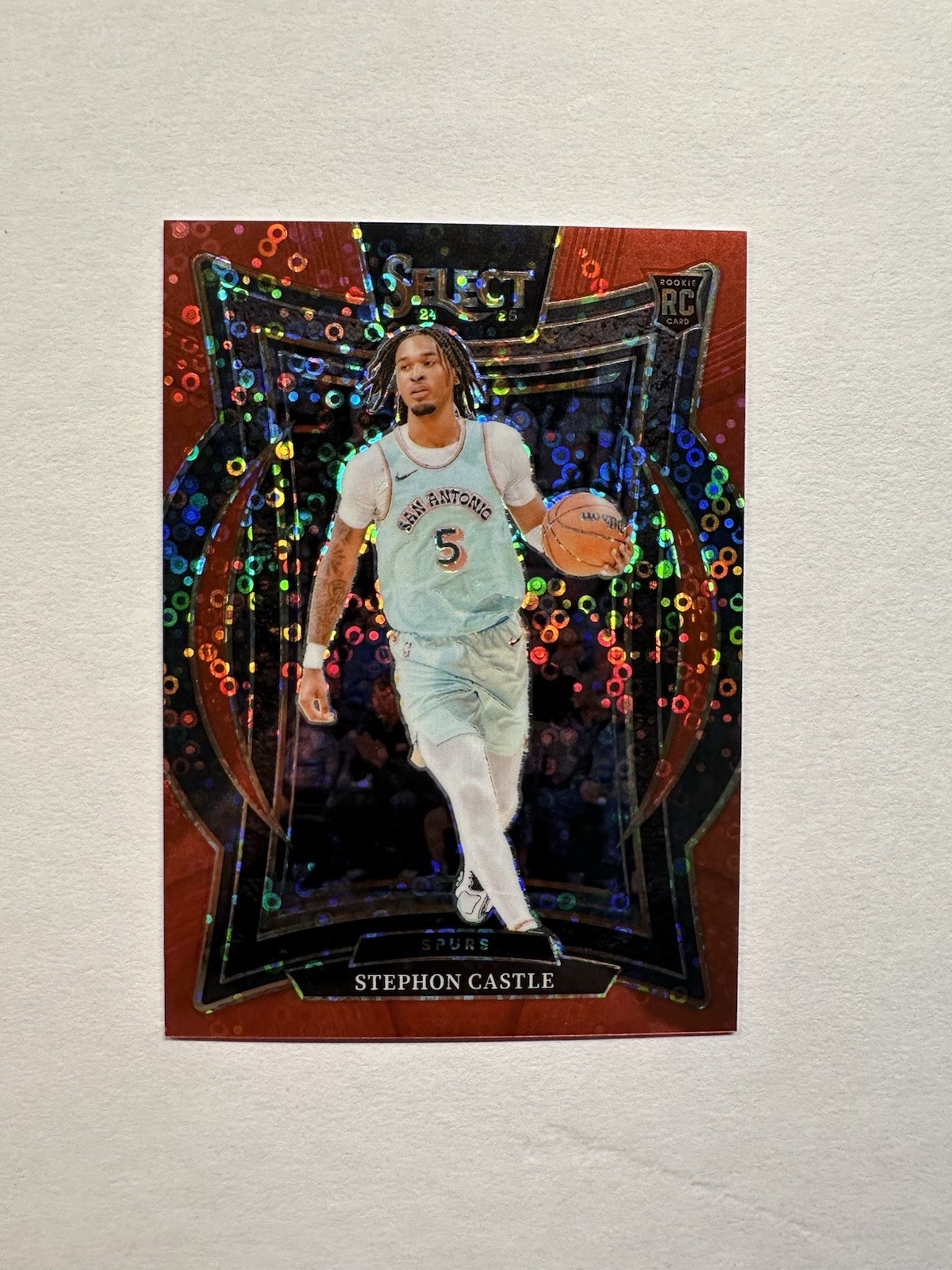 2024-25 Select Stephon Castle Concourse Red Disco Prizm Rookie 45/49
