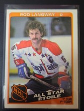 1984-85 O-PEE-CHEE HOCKEY #210 ROD LANGWAY AS WASHINGTON CAPITALS