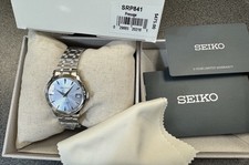 Seiko Presage Cocktail Time Automatic Blue Dial Steel Women’s Watch SRP841 34mm 9