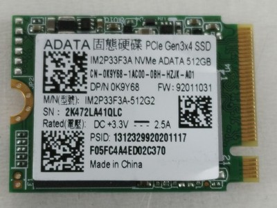ADATA IM2P33F3A-512G2 512 GB PCIe Gen3 30mm Solid State Drive