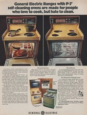 1974 GE General Electric Ranges - Stove, Oven - Vintage Magazine Print Ad Photo