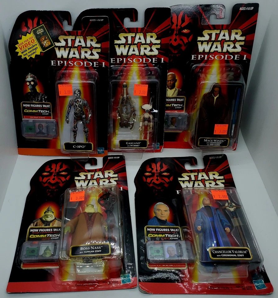 ¡Nuevo! LOTE de 5 Star Wars Commtech - Gasgano/C-3PO/Mace Windu/Nass/Valorum🔥 Foto 4 de 4