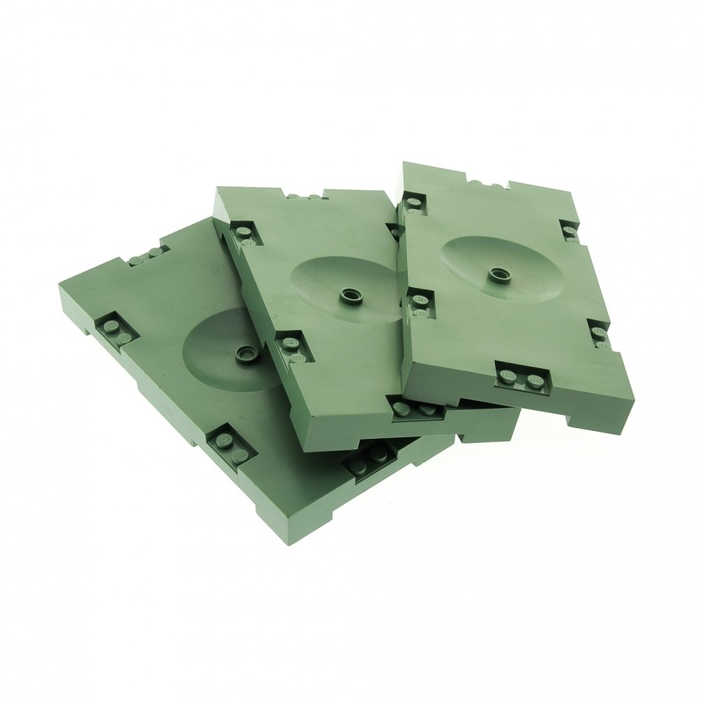 3x Lego Playing Field 8x16 Sand Green Basketball Plate Holder Sports Field 30489
