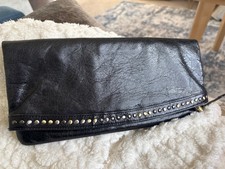 Black Vintage hobo brand bag with floral lini...