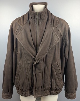 Herren Lederjacke XL braun Wilson s Bomber Freizeit Reißverschluss 234465GC