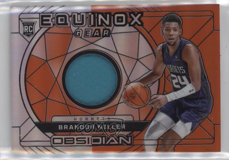 2023-24 Obsidian Electric Etch Orange Flood 30/99 Brandon Miller Rookie RC 06v0