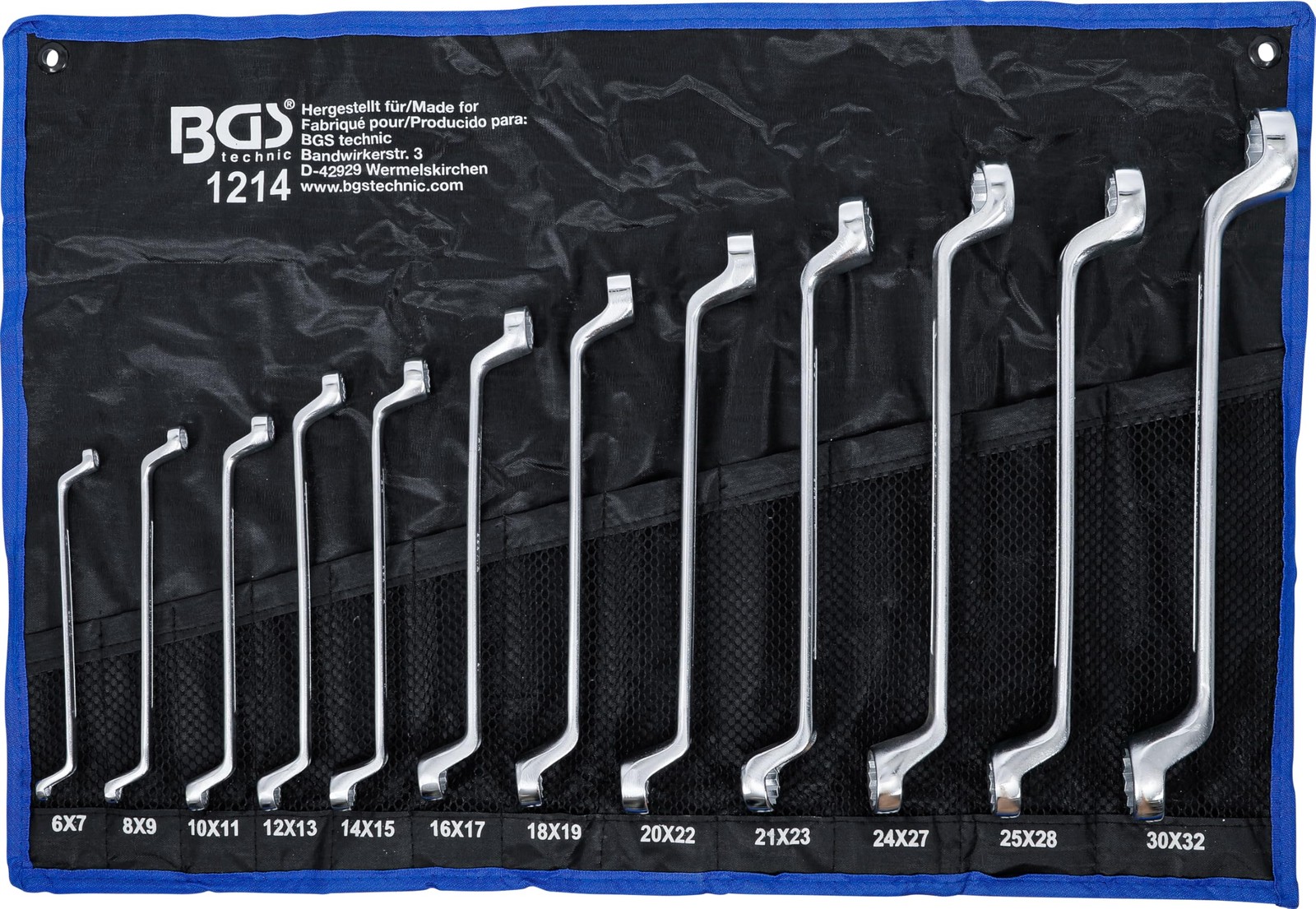 Serie Chiavi Doppio Anello Gomito BGS 1214 | 6-32mm Professionale