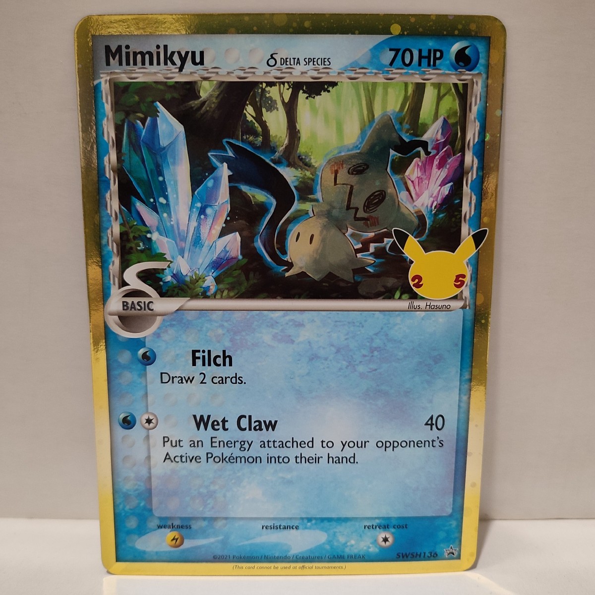 Pokemon Mimikyu Delta Species SWSH136 Oversize Jumbo Official