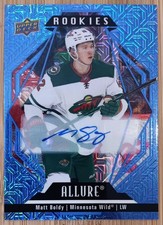 2022-23 UPPER DECK ALLURE BLUE LINE AUTOGRAPH ROOKIE #114 MATT BOLDY /35 SP Auto