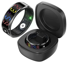 Smart Ring Fitness Health Ring with Color Screen Display Digital Step Counter...