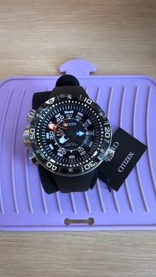 Citizen Promaster Aqualand Eco-Drive 200m Diver Date Black Dial 50mm