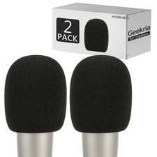 Geekria Foam Windscreen for 2" Diameter Microphones 2 Pack 