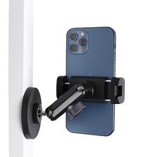 Gym Magnetic Phone Holder Mount with 360  Adjustable Dual Ballhead Black