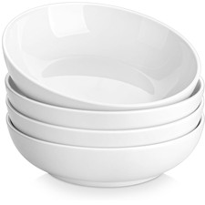 Suppenteller 4er-Set cremeweiß 22,5 cm aus Keramik für Suppen und Eintöpfe