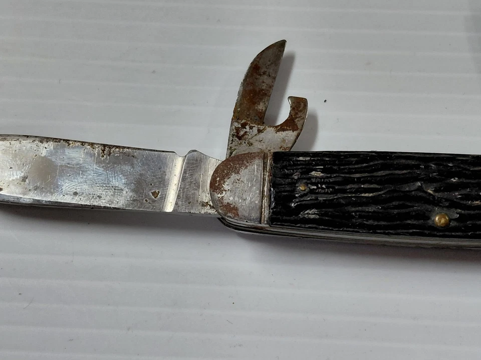 Vintage Boker USA 4 Blade Camping Knife - Image 3 of 4
