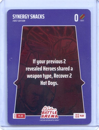 2026 Bo Jackson Battle Arena Play Card SP #PL-30 SYNERGY SNACKS