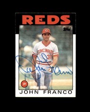 John Franco Signed 1986 Topps Cincinnati Reds Autograph