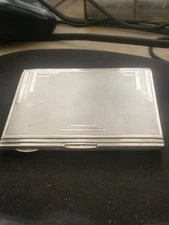 British Classic Art Deco Sterling Silver Cigarette Case 145.1 grams
