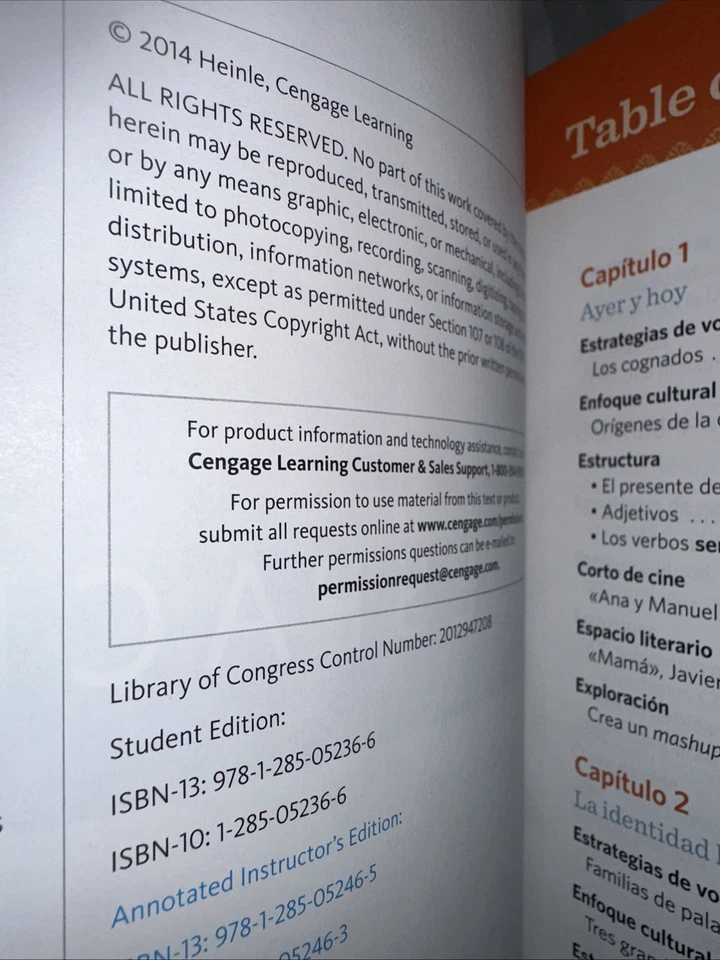 Espacios by Lynn Sandstedt and Ralph Kite Cenage Learning (Instructor's Edition) - Image 4 of 4