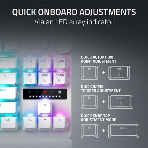 Razer Huntsman V3 Pro Tenkeyless Analog Optical Esports Gaming Keyboard White - Picture 6 of 8