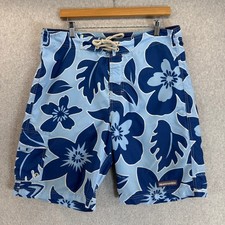 Abercrombie  Fitch Blue Floral Swim Trunks Y2K Surk Board Shorts Mens Size 34