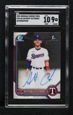 2022 Bowman Chrome Prospect Auto Anthony Gutierrez #CPA-AG SGC 9 MINT Auto yj0