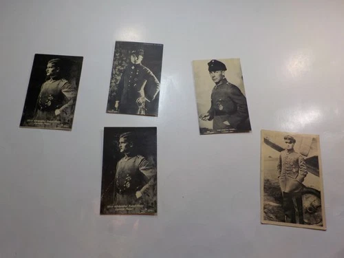 5 WW1 German Postcards Militaria World War One Post Cards VTG Lot Military WWI