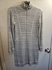 Tommy Bahama Dress Womens XS Salt Meadow Waffle Half Zip Heather Gray Boho
