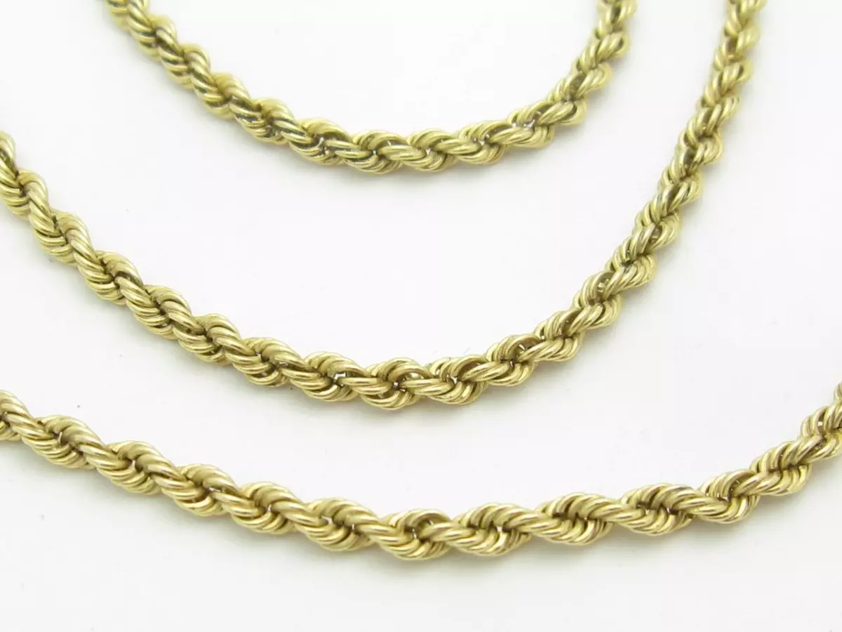 Gold rope chain deals for mens ebay