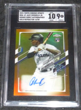2021 TOPPS CHROME UPDATE JAZZ CHISHOLM JR RC AUTO GOLD REFRACTOR #D/50 SGC 10/9