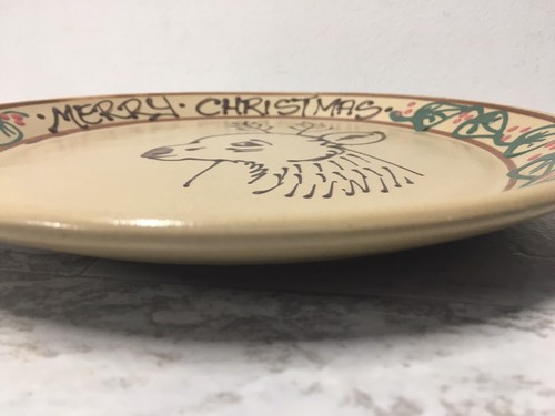 BEAUMONT BROTHERS CROOKSVILLE OHIO POTTERY CHRISTMAS REINDEER 2000 PLATE RARE - Picture 5 of 10