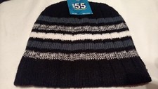 Beanie Thermal Sport Winter Skull Stocking Cap One Size Fit All Black White/Gray