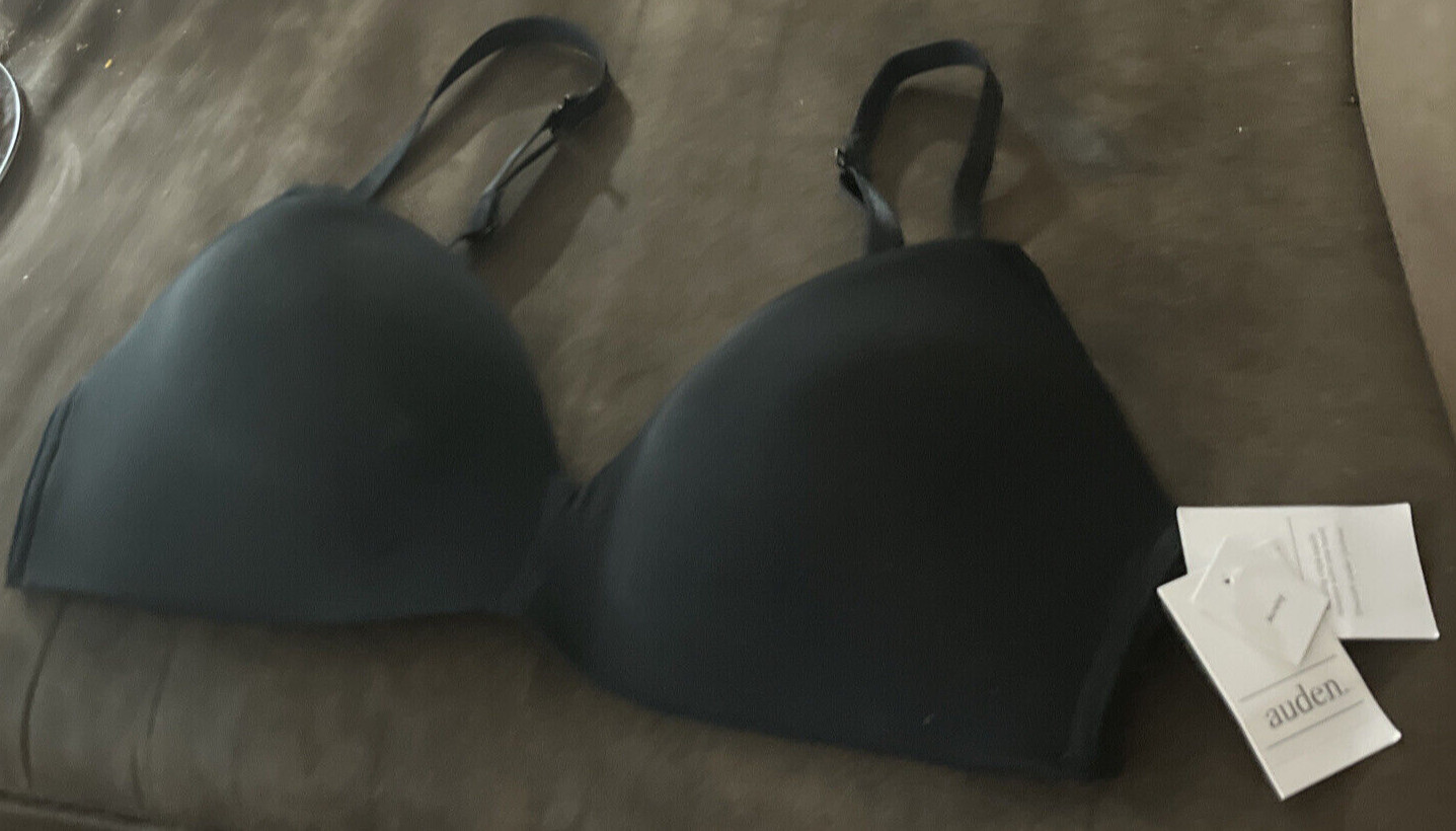 Auden Women's Bra Size 36C Wirefree Nursing Black NWT