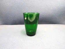 Anchor Hocking Glass Forest Green Pattern 9 oz Tapered Tumbler 4 1/4" X 2 7/8"