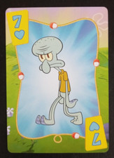 2017 Nickelodeon SpongeBob Squarepants Playing Card Squidward 7 Hearts