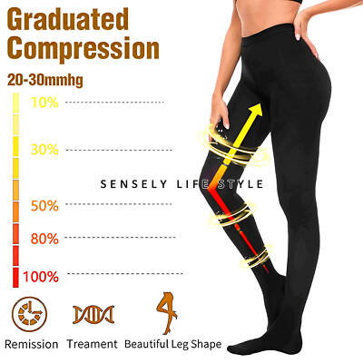 Women's Compression Pantyhose 23-32 mmHg Tights for Lymphadema Edema, Swelling