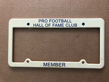 PRO FOOTBALL Hall of Fame Club Member Plastic License Plate Frame Canton Oh #1