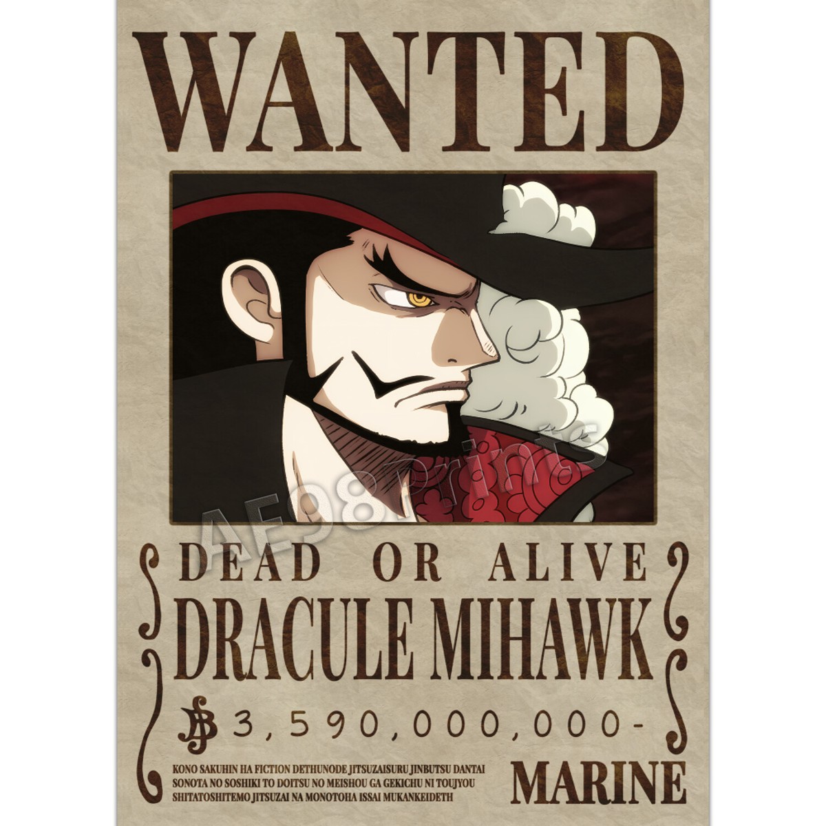 One Piece Wanted Poster Dragon