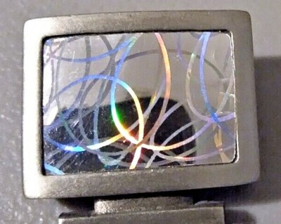 Jonette Jewelry Pewter 'COMPUTER Tech' Vintage PC Pin IBM? Iridescent Screen